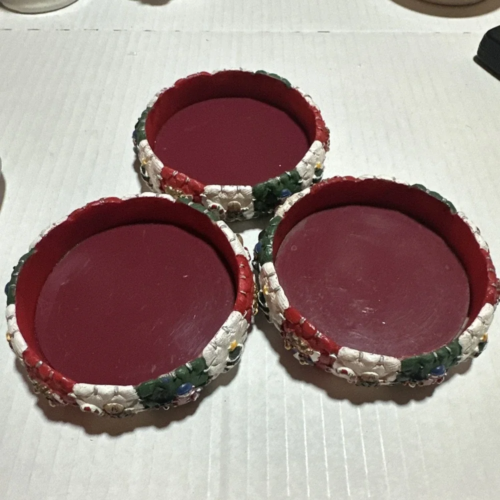 Vintage Christmas Candle Holder small 3.5